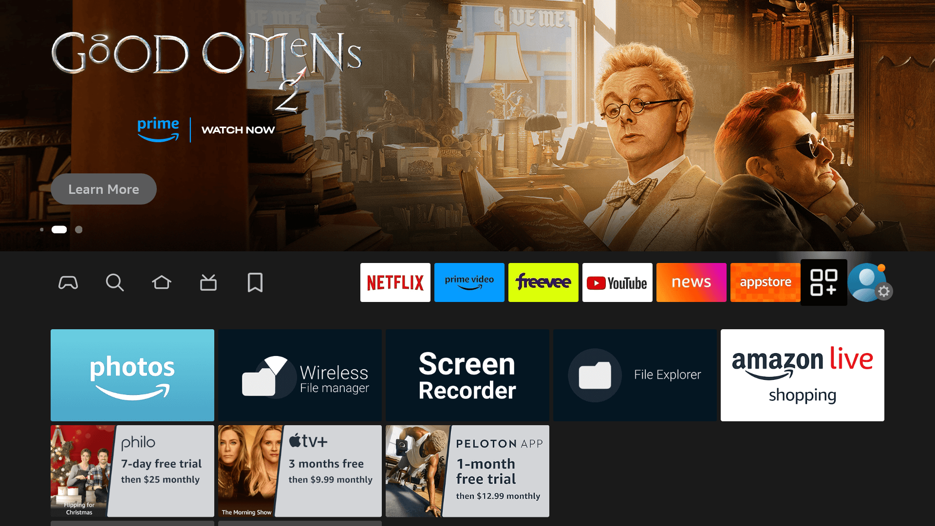 The Applications icon on the Fire TV home screen